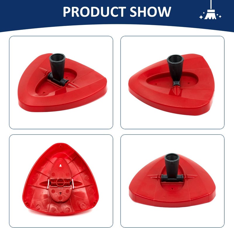 GFRED Spin Mop Replacement Head Base Compatible with Oceda EasyWring 1-Tank System Mop Rotating Triangle Mop Head Cover Replacement Rotating Mop Base Plastic Base for Spin Mop Accessories - Image 3